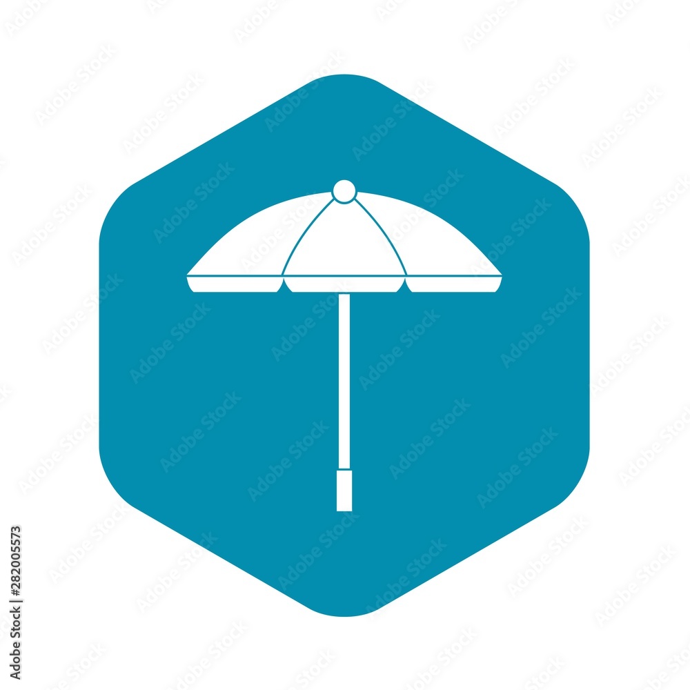 Sun umbrella icon. Simple illustration of sun umbrella vector icon for web