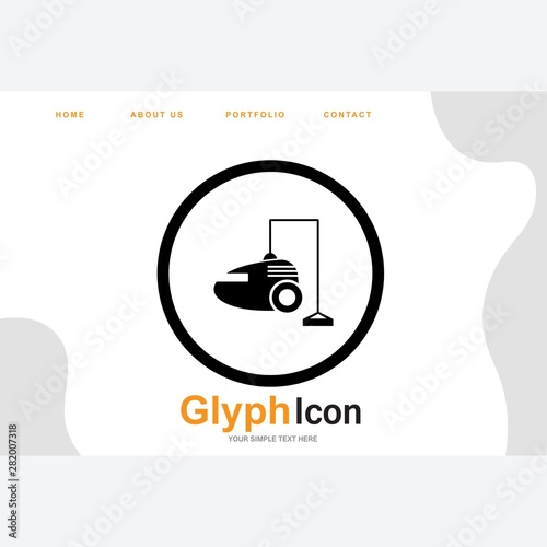 Vaccum cleaner icon for your project