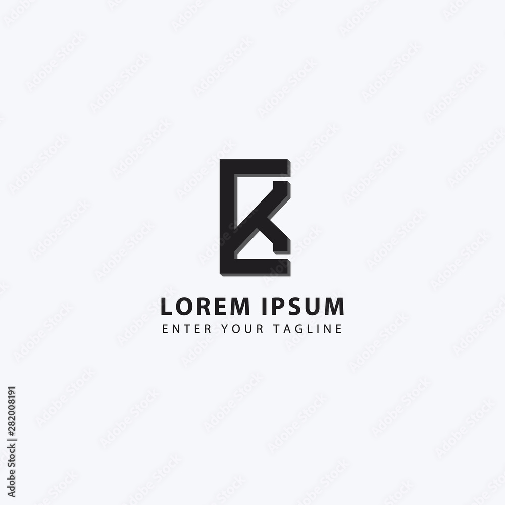 Letter Kb or Bk logo, Concept Logo Simple Letter K and B. Letter Kb or Bk logo, Concept Logo Simple Letter K and B.