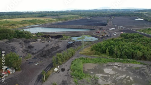Wallpaper Mural  Black coal ask, Settlement tanks for flotation tailings Torontodigital.ca