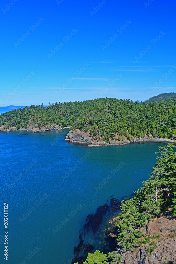 View of Deception Pass near Whidbey Island, Washington