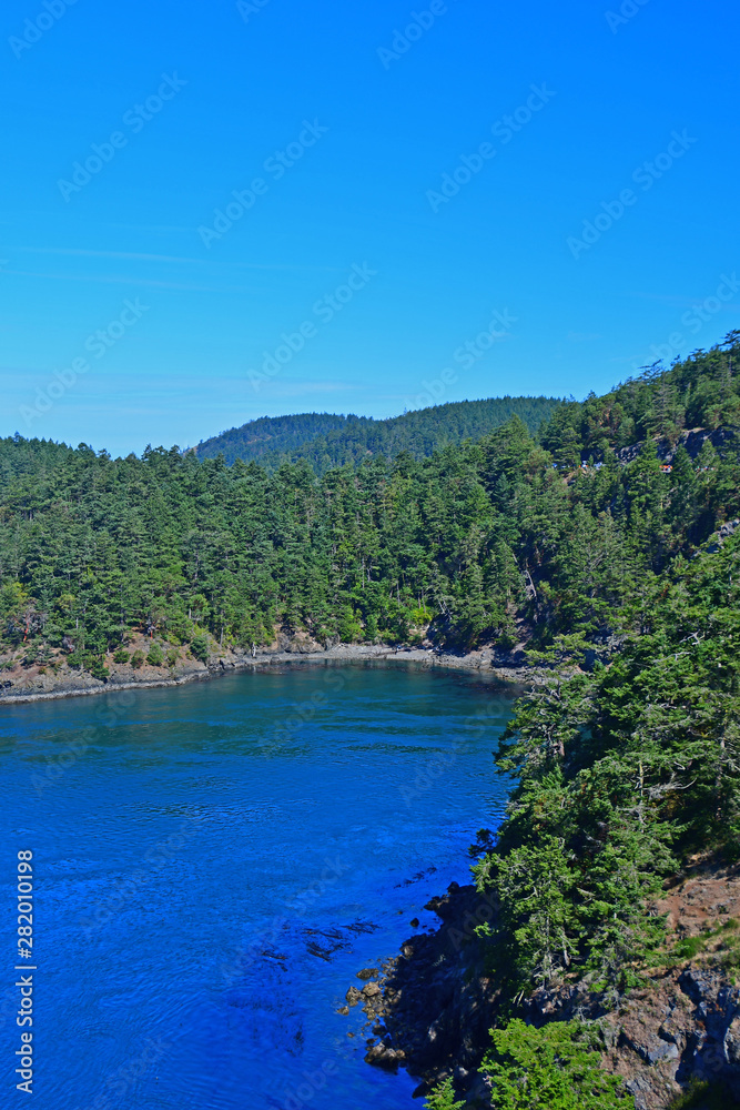 View of Deception Pass near Whidbey Island, Washington