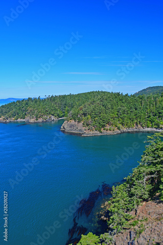 View of Deception Pass near Whidbey Island, Washington