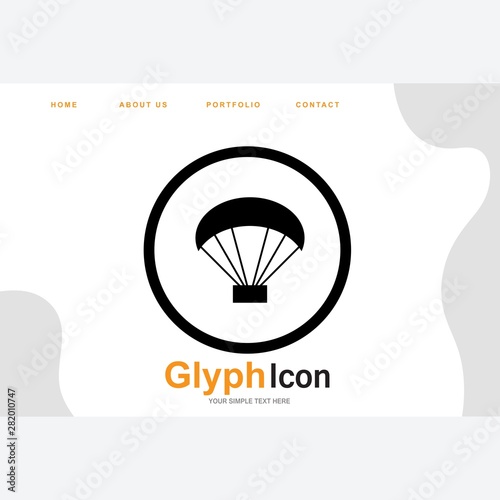 Paraglider icon for your project