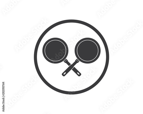 pan logo icon of cooking and kithen vector