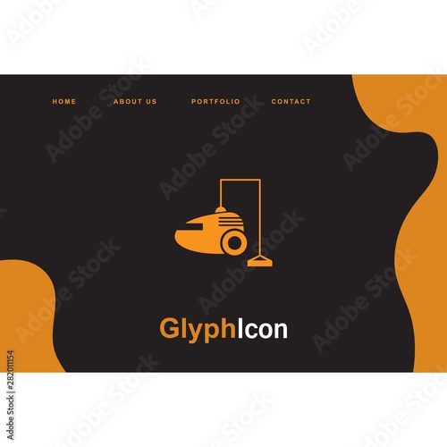 Vaccum cleaner icon for your project