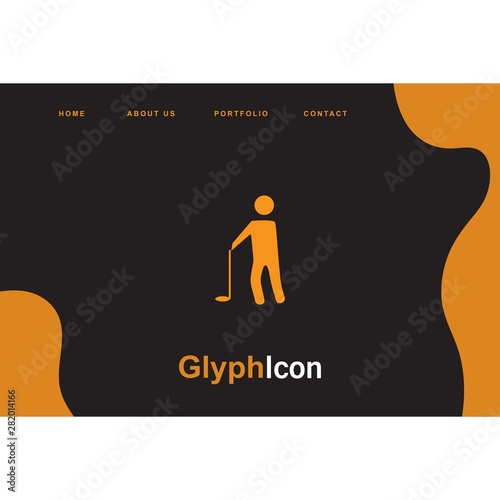 Golf Player icon for your project