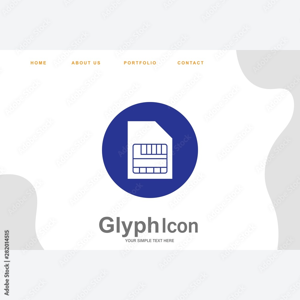 Fototapeta premium Sim card icon for your project