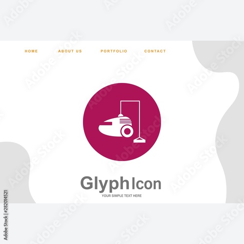 Vaccum cleaner icon for your project