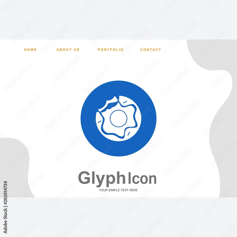 Naklejka premium Doughnut icon for your project