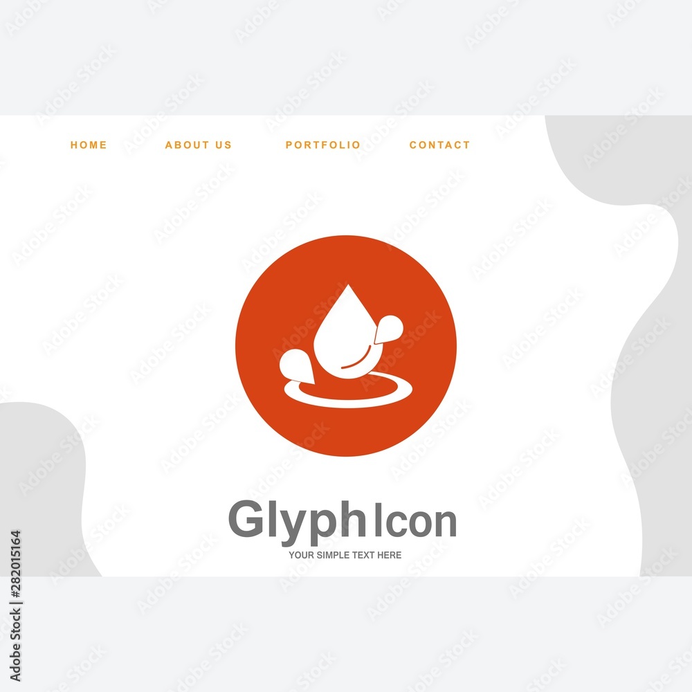 Naklejka premium Water icon for your project