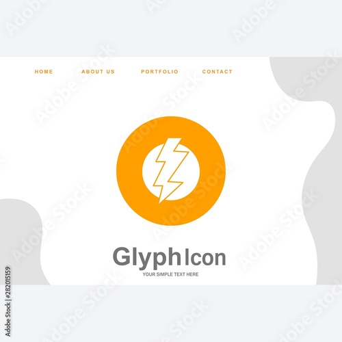 Lightening  icon for your project