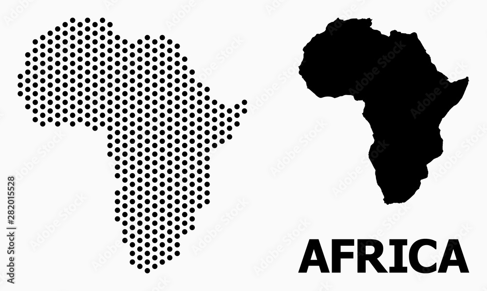 Pixel Mosaic Map of Africa