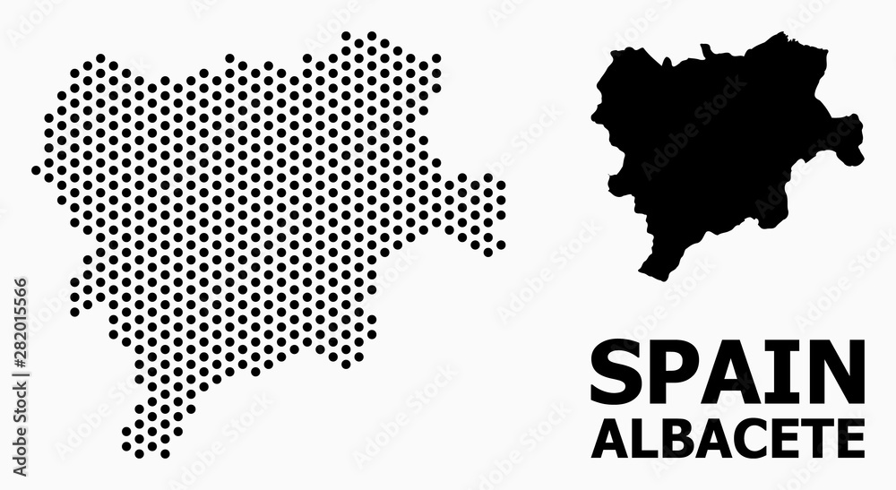 Pixel Mosaic Map of Albacete Province