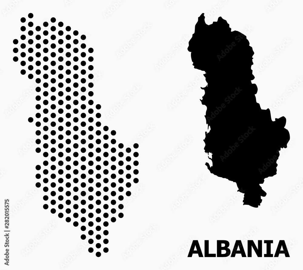 Dot Pattern Map of Albania
