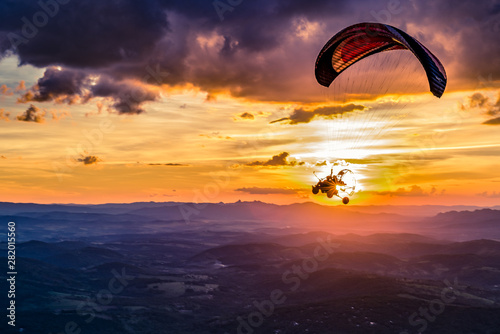 Paraglider in Sunset