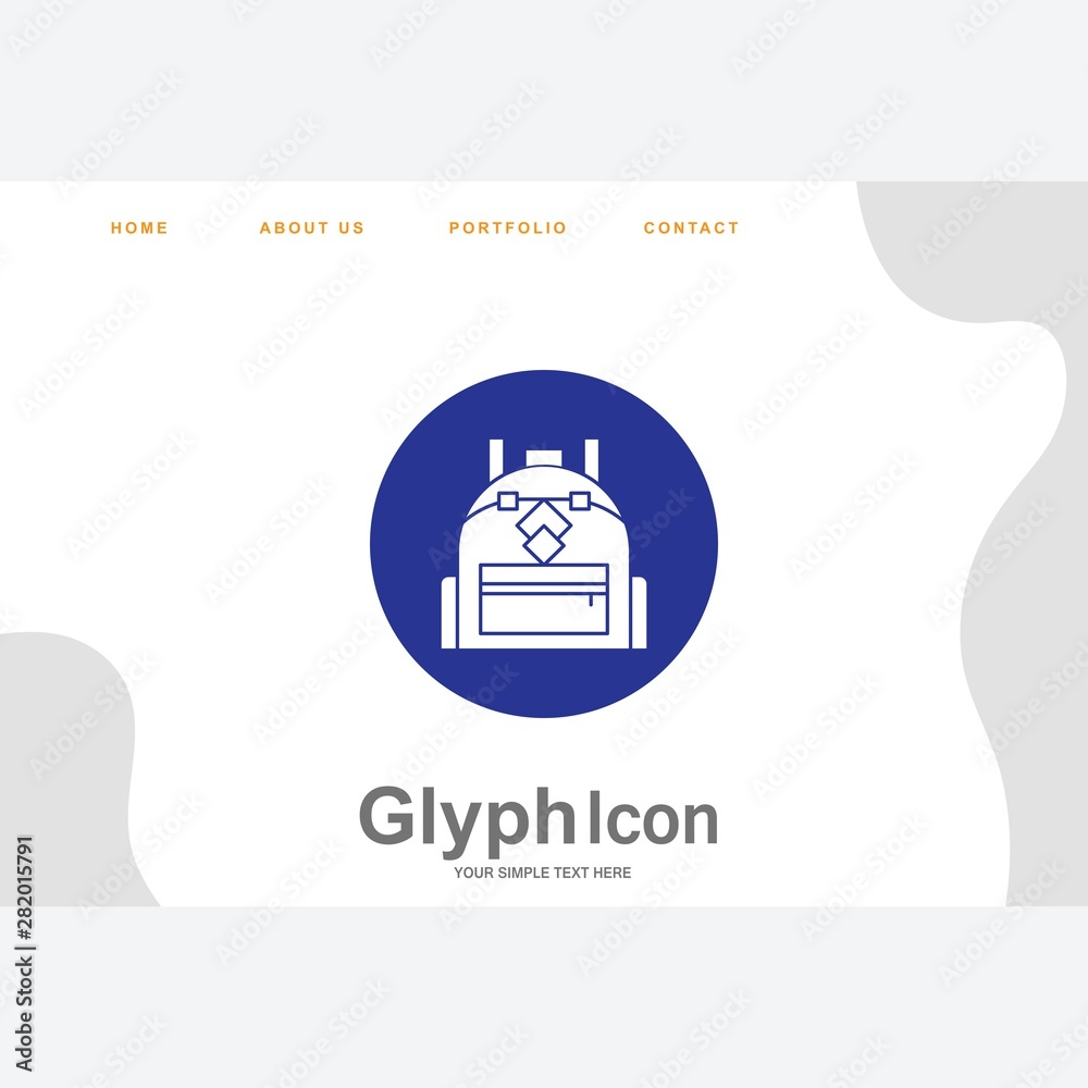 Fototapeta premium Bag icon for your project