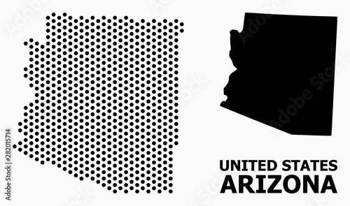 Dotted Mosaic Map of Arizona State