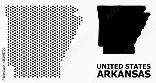 Pixelated Mosaic Map of Arkansas State