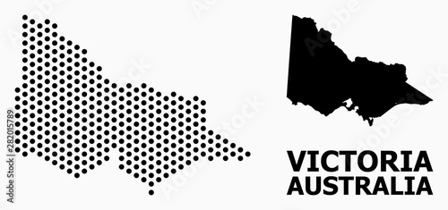Pixel Mosaic Map of Australian Victoria