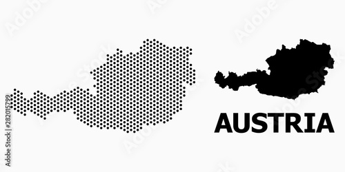 Pixel Mosaic Map of Austria