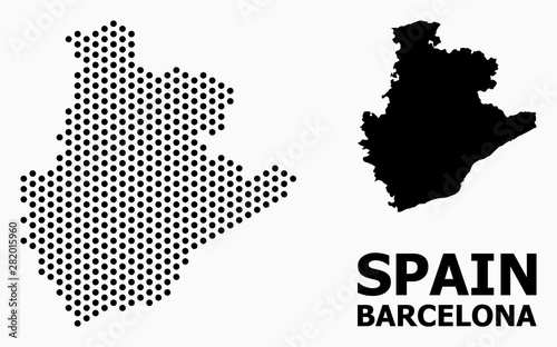 Pixelated Mosaic Map of Barcelona Province photo