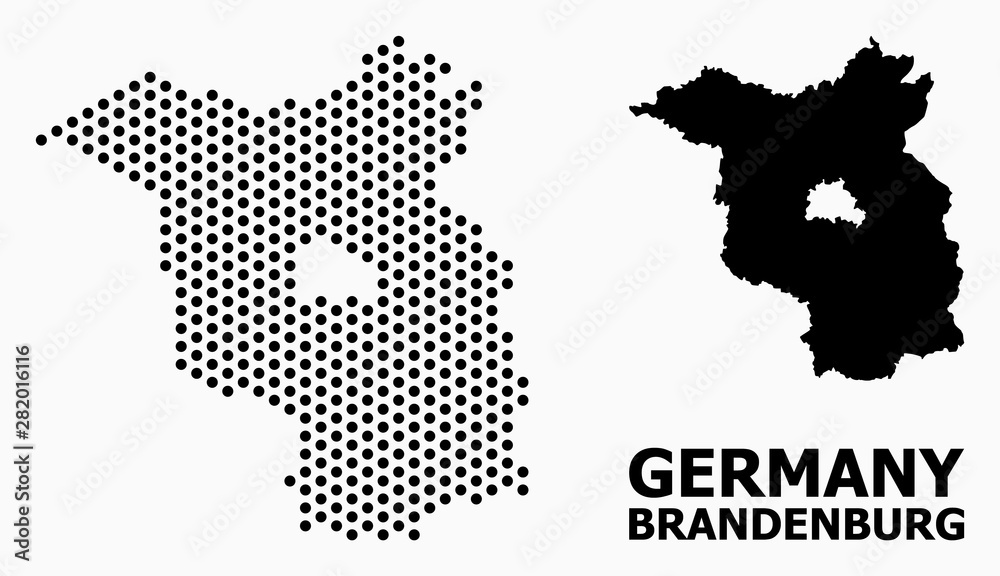 Dotted Pattern Map of Brandenburg State