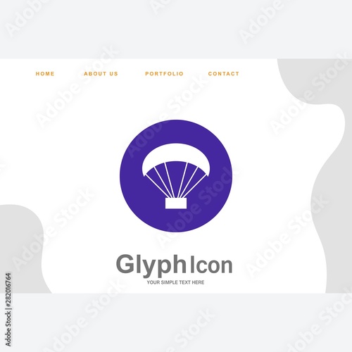 Paraglider icon for your project