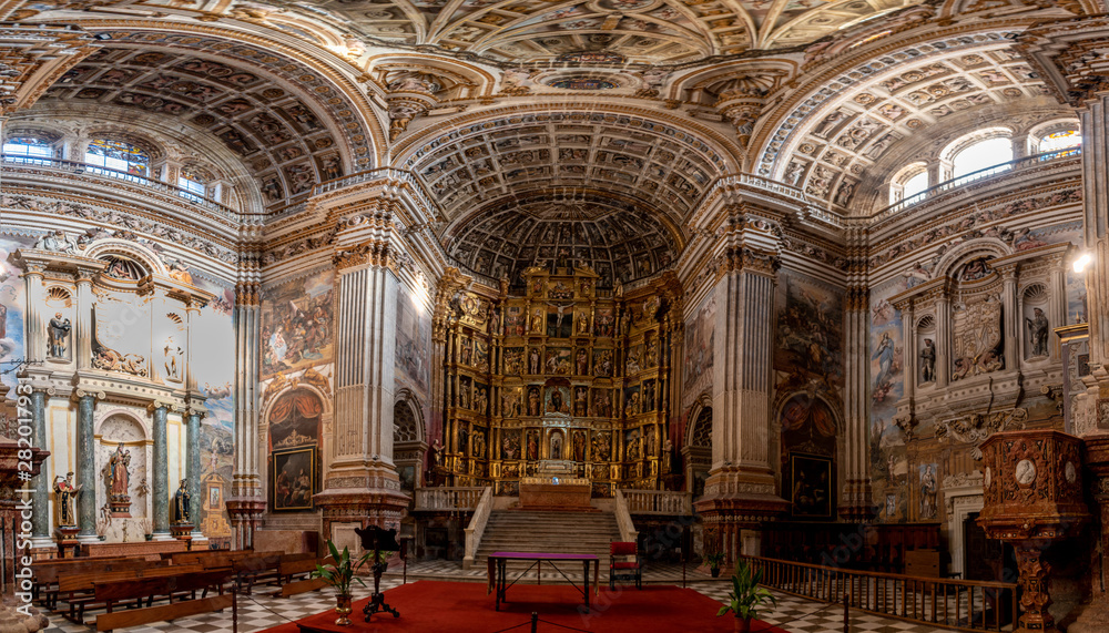 A panoramic view of the Real Monasterio de San Jerónimo in Granada, Spain