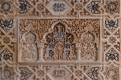 alhambra, allah, ancient, andalucia, andalusia, antique, arabic, architecture, art, background, brown, calligraphy, closeup, culture, decor, decoration, decorative, design, detail, famous, floral, flo