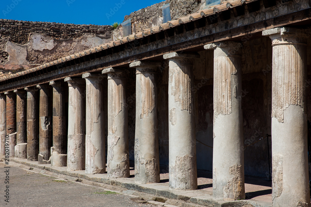 Palaestra at Stabian Baths in the ancient city of Pompeii