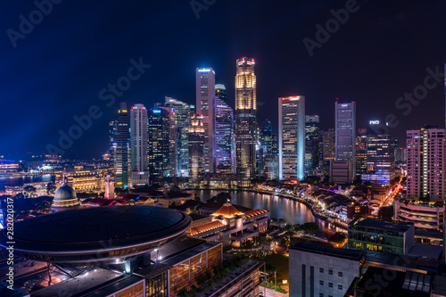 Singapore cityscape at Magic hour © hit1912
