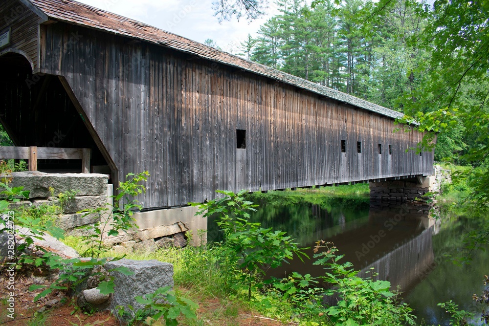 Wooden covered bridge Wooden covered bridge