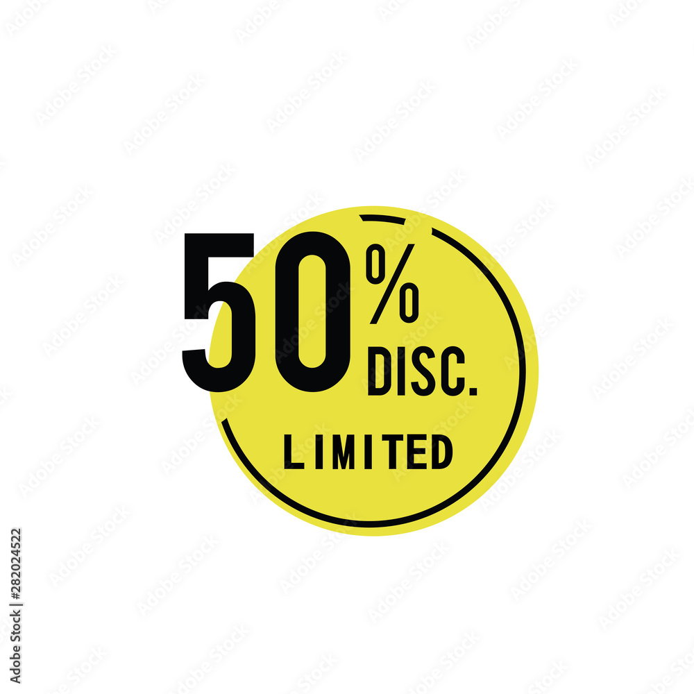 Discount 50% Label Vector Template Design Illustration Discount 50% Label Vector Template Design Illustration