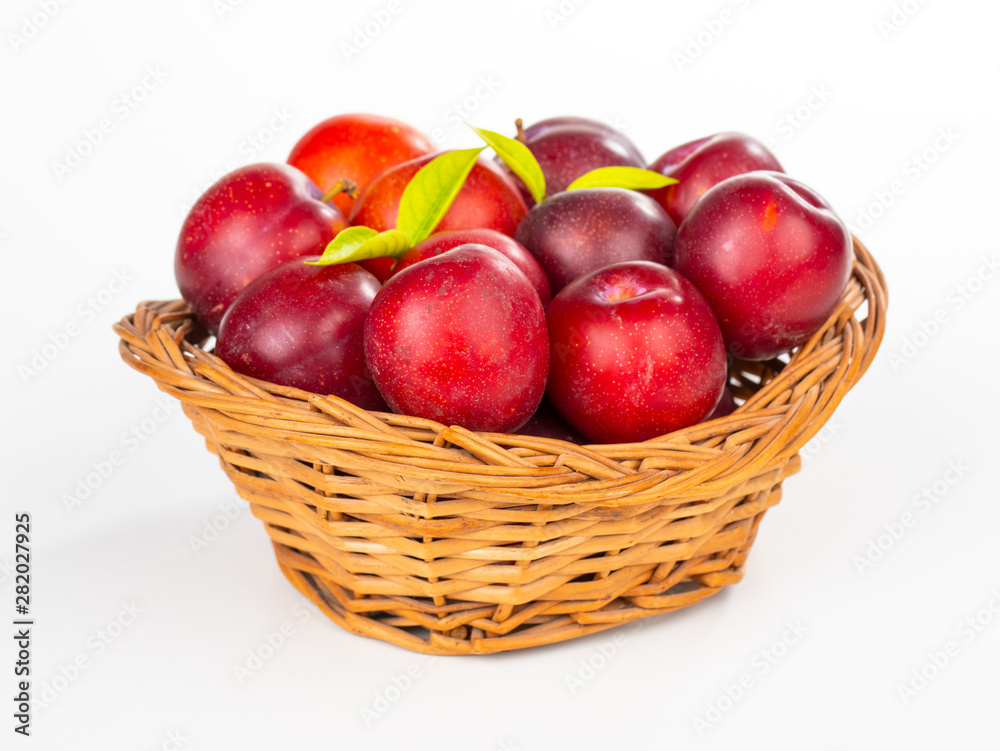 Plums Fruit isolated on white background. Plums Fruit isolated on white background.