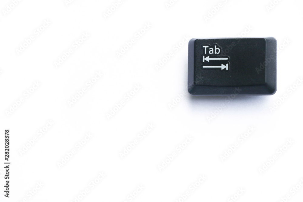 Tap symbol on computer keyboard digital using device concept on isolate background Tap symbol on computer keyboard digital using device concept on isolate background