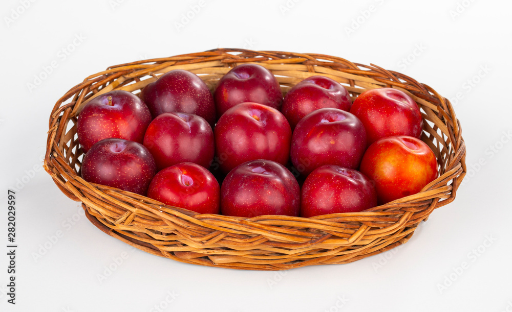 Plums Fruit isolated on white background. Plums Fruit isolated on white background.