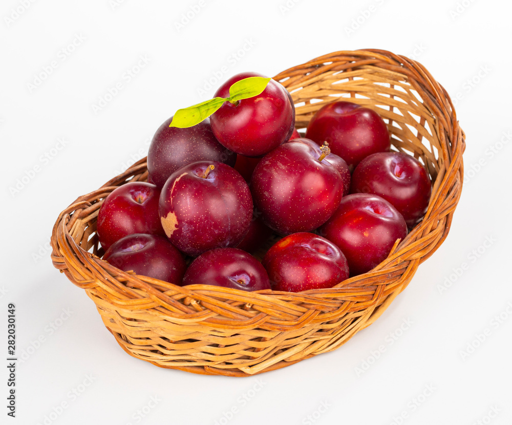 Plums Fruit isolated on white background. Plums Fruit isolated on white background.