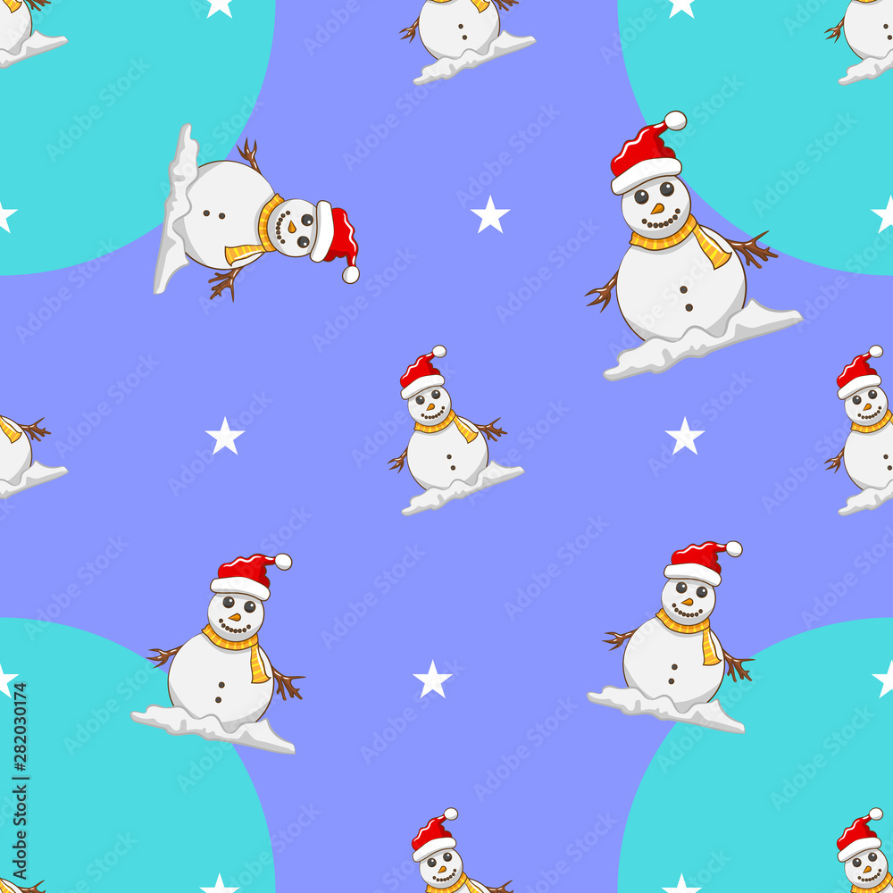 snowman vector pattern graphic design