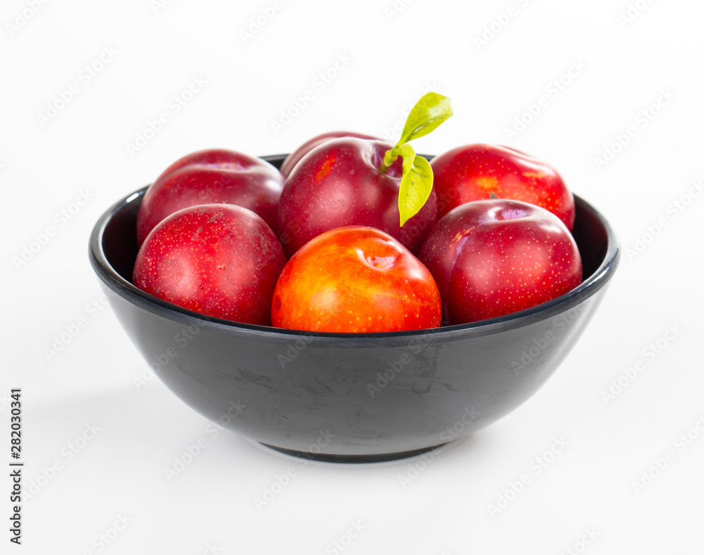 Plums Fruit isolated on white background. Plums Fruit isolated on white background.