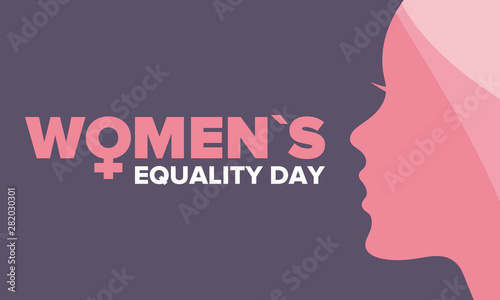 Women's Equality Day in United States. Female holiday, celebrated annually in August 26. Women right history month. Feminism concept. Poster, greeting card, banner and background. Vector illustration © scoutori