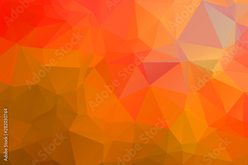 Abstract multicolor orange son background. Vector polygonal design illustrator