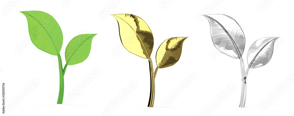 Set of leaves isolated Set of leaves isolated