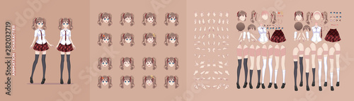 Anime manga girl character animation motion design