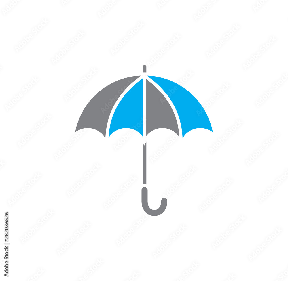 Umbrella icon on background for graphic and web design. Simple illustration. Internet concept symbol for website button or mobile app.
