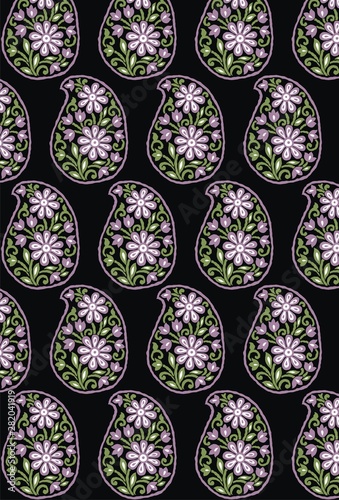 buta pattern textile design in india