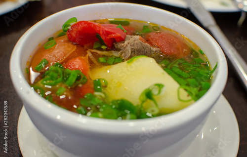 Shurpa - Central Asian Lamb or Beef meat and Vegetables Soup