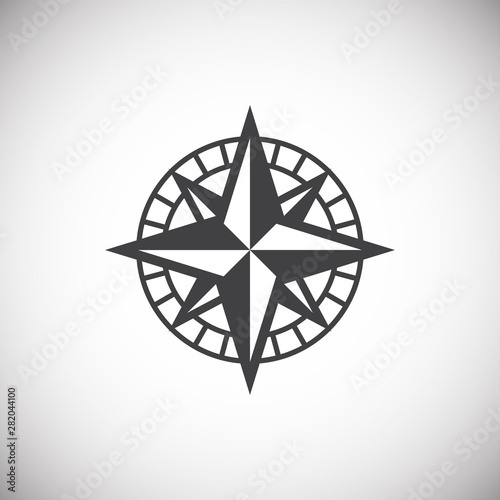 Bild auf Leinwand Windrose icon on background for graphic and web design