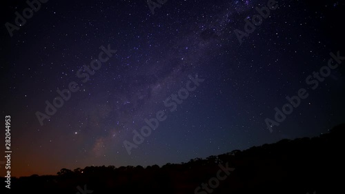 Milky Way Night Sky Star Timelapse Red Rock Pilbara Kimberley Country Western Australia photo
