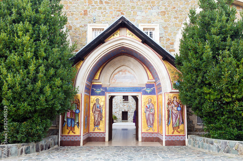 Kykkos monastery of the Cyprus Orthodox Church, which houses the Kykkos icon of the mother Of God. photo